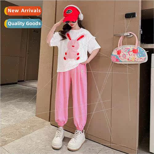 Girls summer fried set suit childrens casual sportswear summ
