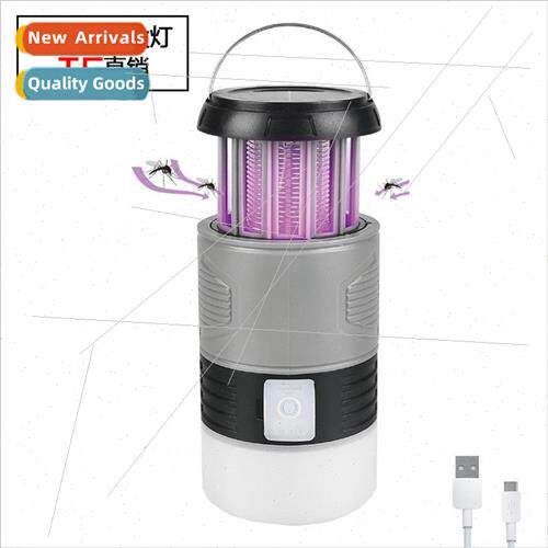 Solar LED mosquito camping lights USB rechargeable outdoor c