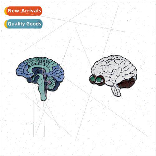 Jewelry Personalized Creative Brain Oil Drip Brooch Body Org