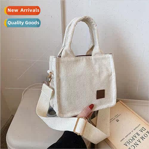 New corduroy Mori female ancient sense of shoulder bag liter