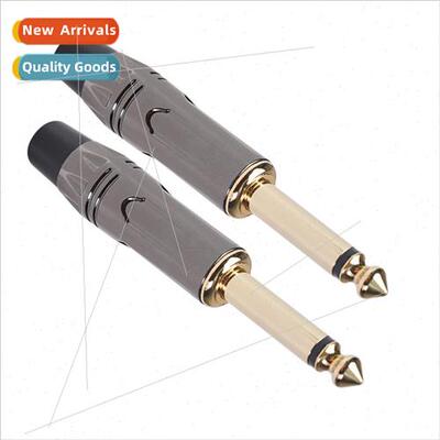 pure gold-plated 6.35 mono audiophile guitar cable solder pl