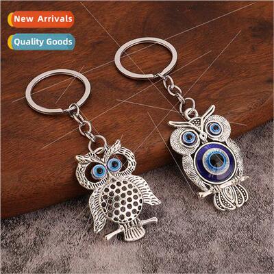 Eco-friendly alloy blue eyes owl devils eye vintage accessor
