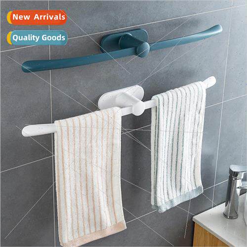 Bathroom No-Punch Bow Towel Rack Plastic Towel Bar Towel Org