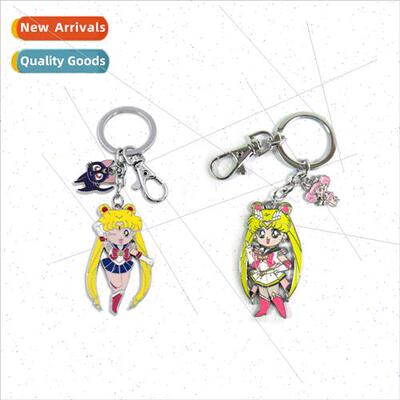 Peripheral American Girl Warrior moon metal doll keychain an