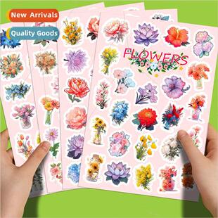 100 stickers flower stickers handbook flower scent writing a