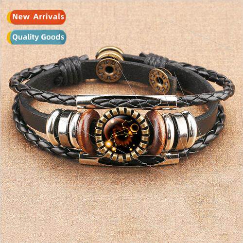 Classic Zodiac gns Time Gemstone Bracelet Creative Antique G
