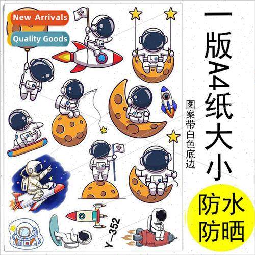Space astronauts cute cartoon stickers electric car decorati