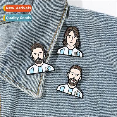 World Cup soccer star pin cartoon Argentina onel Messi chara