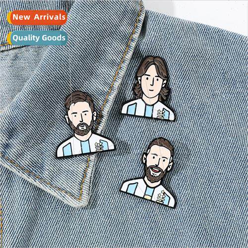 World Cup soccer star pin cartoon Argentina onel Messi chara