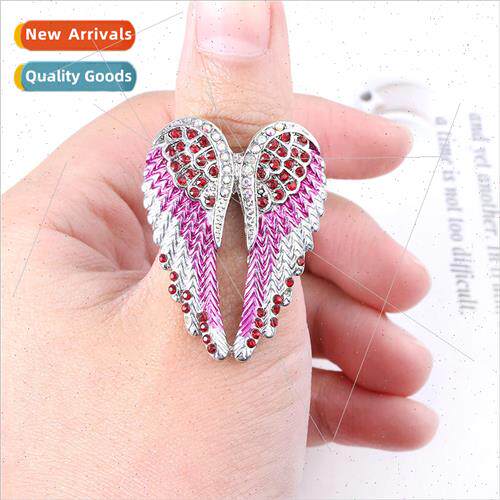 Multi-color diamonds angel wings womens ring vintage stch ad