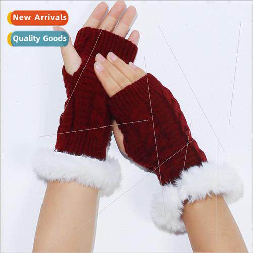 Half-finger gloves new fall and winter warm men and women le