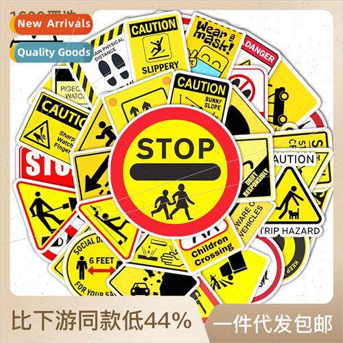 50 Warning gns Graffiti Stickers ggage Scooter Tablet Car Ca