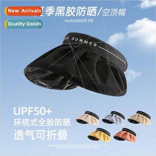 sunscreen hollow hair new outdoor vinyl female Summer cap