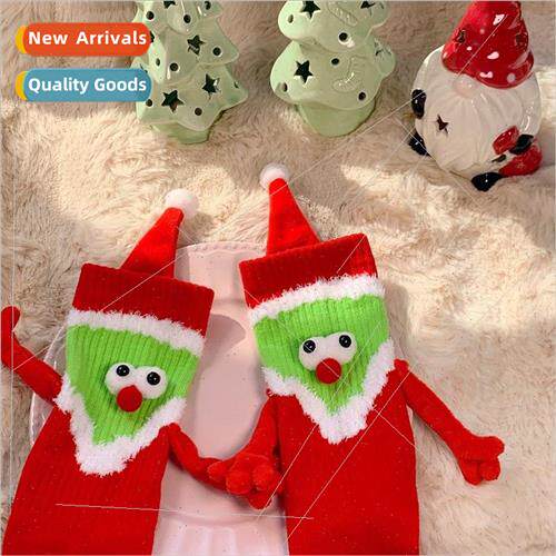 Cute couple hand-holding socks fall and winter cotton socks