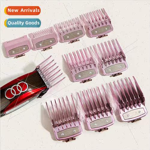 Rose purple plating limit comb push clipper barber set head