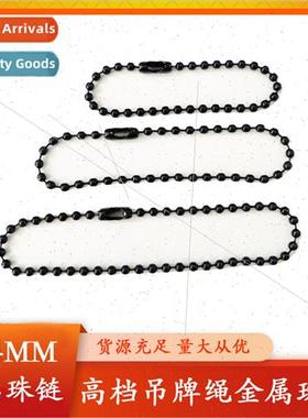 Metal Bead Chain Black Gunmetal Tag Rope Tag Chain Shoes gga