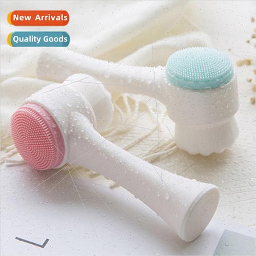 Soft licone Double ded Face Washing Brush Household Manual C