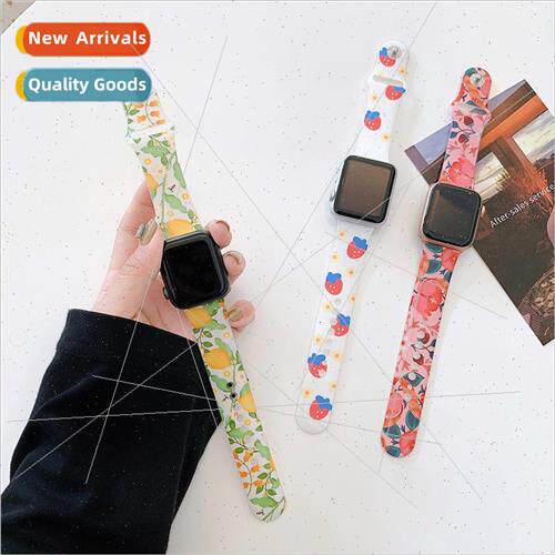 适用 Apple iWatch watch se strap flower strawberry Apple Wat