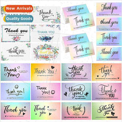 ins rainbow color laser thank you thank you card greeting ca