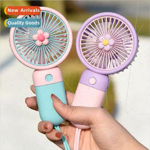 Fan portable mute electric fan cute small flower student ele