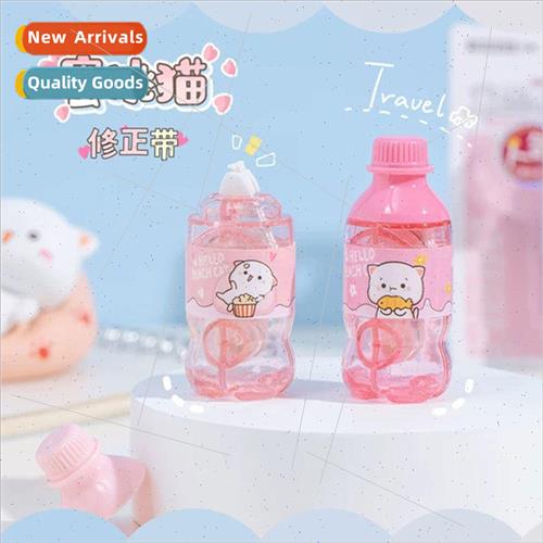 Peach Cat Correction Tape Creative Coke Soda Bottle Tinted C