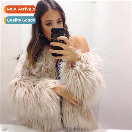 2020 new fall and winter ladies fur coat long-sleeved womens
