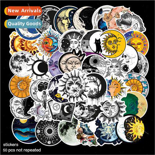 New 50 pack moon moon earth doodle stickers cell phone case