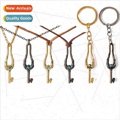 2023 new anime  bell bud trip grass too key pendant necklace