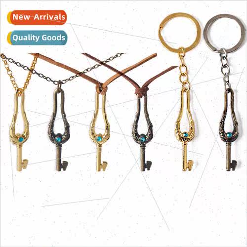 2023 new anime  bell bud trip grass too key pendant necklace