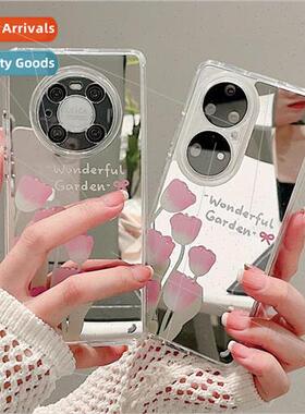 ins mirror tulip English Huawei mate30/40pro phone case P40P