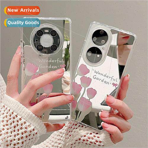 ins mirror tulip English Huawei mate30/40pro phone case P40P