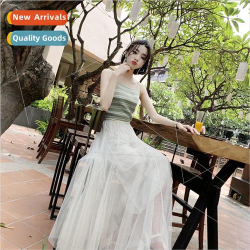 2019 spring and summer new mesh half-body skirt female high-