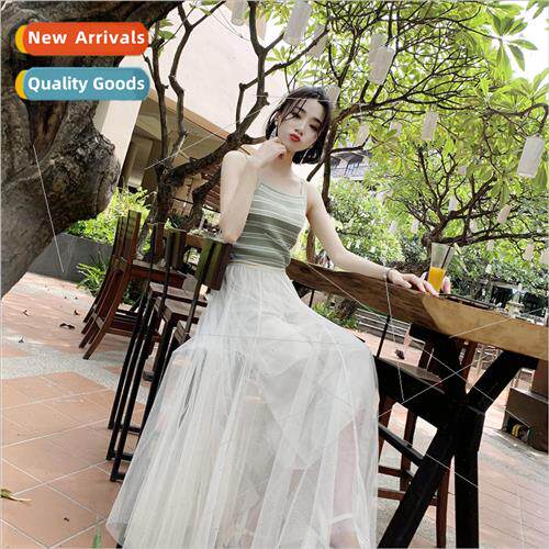 2019 spring and summer new mesh half-body skirt female high-