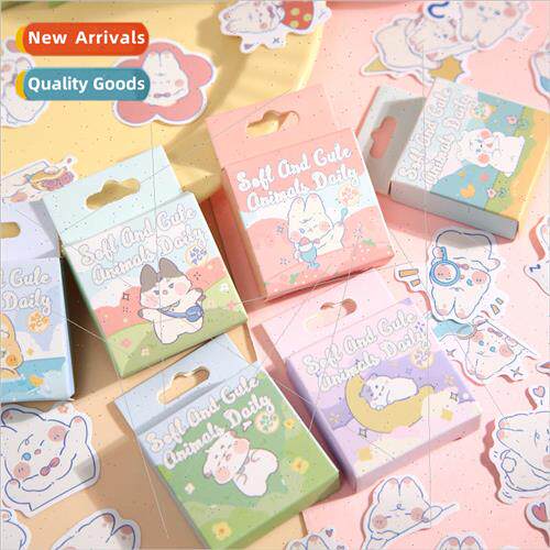 Boxed Stickers soft cute daily series cute cartoon rabbit ca