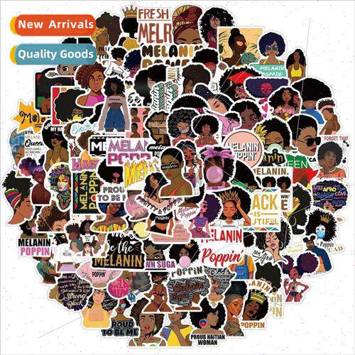 100 inspirational black girl cartoon graffiti stickers motor
