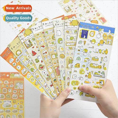 Korean stationery Japanese corner flat stickers handbook dia