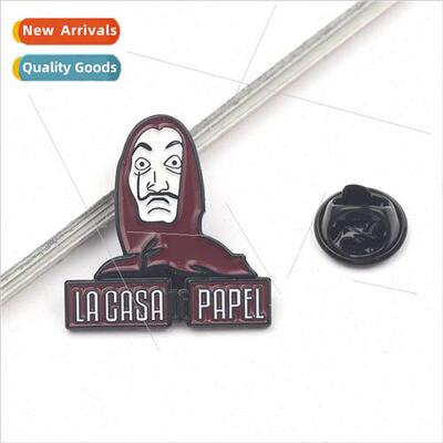 New Banknote House Brooch La casa de papel Dali Mask Metal B