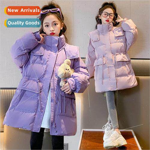 Girls cotton jacket 2023 new 适用eign- winter children in th