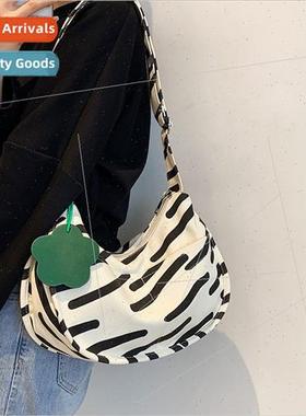 Korean canvas armpit bag female new casual ladies single sho