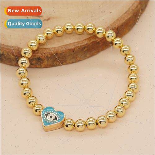 Niche Ethnic Style Multi-color Alloy Heart Devils Eye Color
