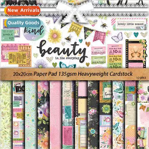 Paperback 12 pcs of material paper vintage letters foldable