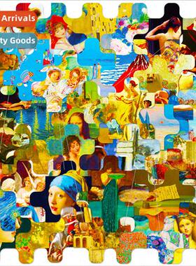 50 famous paintings puzzle stickers vintage  abstract art st