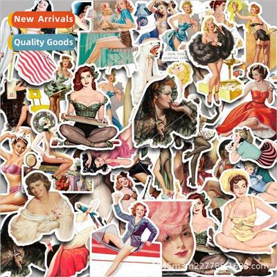 Vintage girl group group 37 -repeat waterproof stickers lite