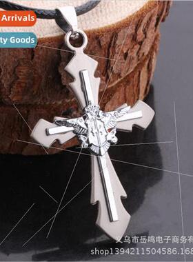 Anime Black Deacon  Fashion Personalized Cross Necklace Peri
