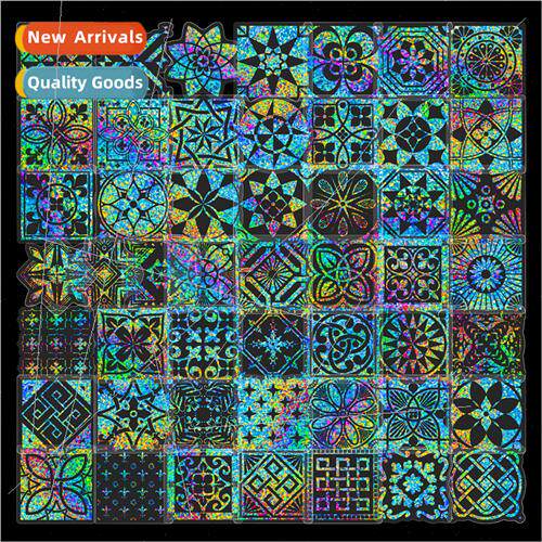 50 pcs of bohemian window clear laser stickers flow floating