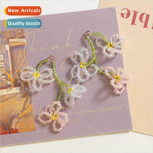 Japanese handmade weaving three bouquet earrings diy handmad