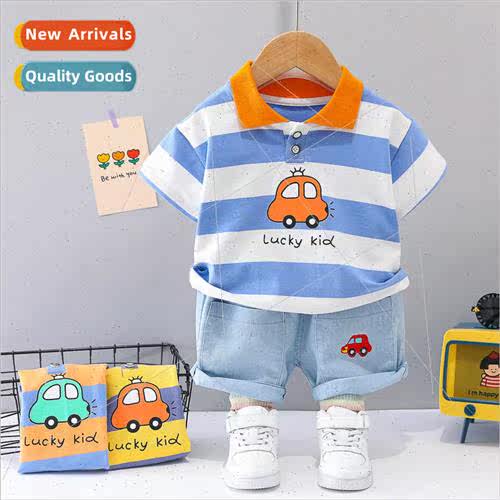 New spring and summer cartoon childrens Korean boys suit Pol