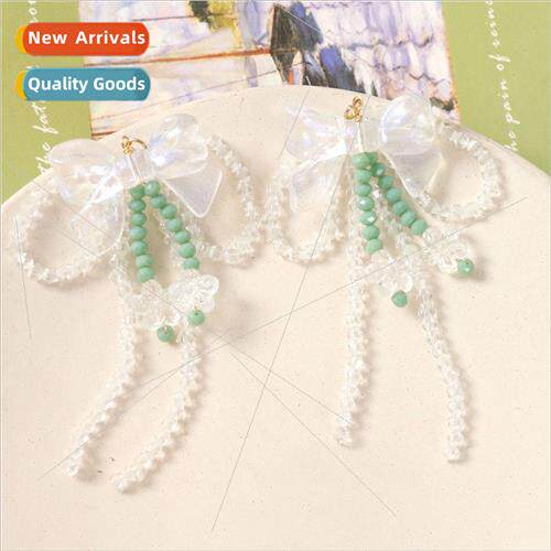 Spring and summer mori illusion small flowers tassel bow diy