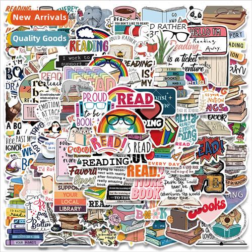 100 pcs reading reading English phrase series doodle sticker