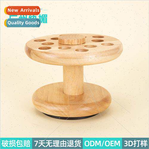 new organizer rubber wood rotating organizer wooden barber s